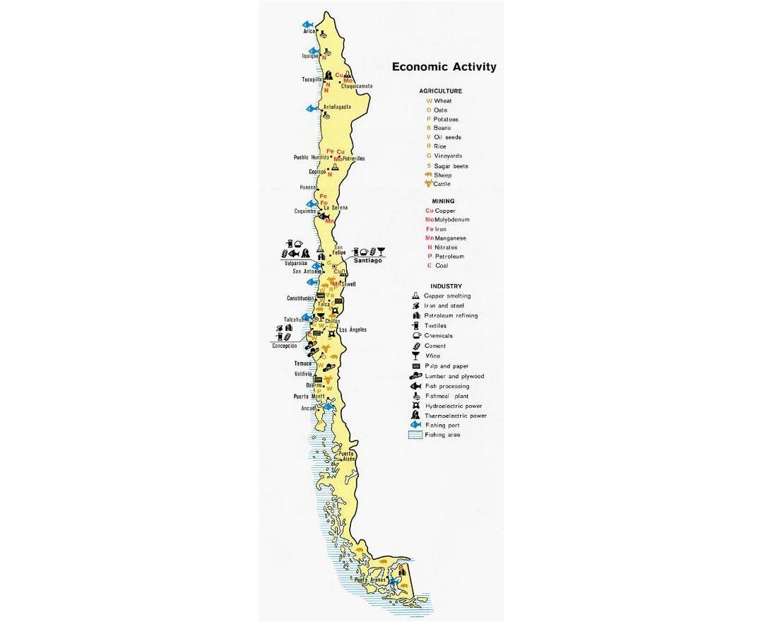 Mapa Čileanskog luke