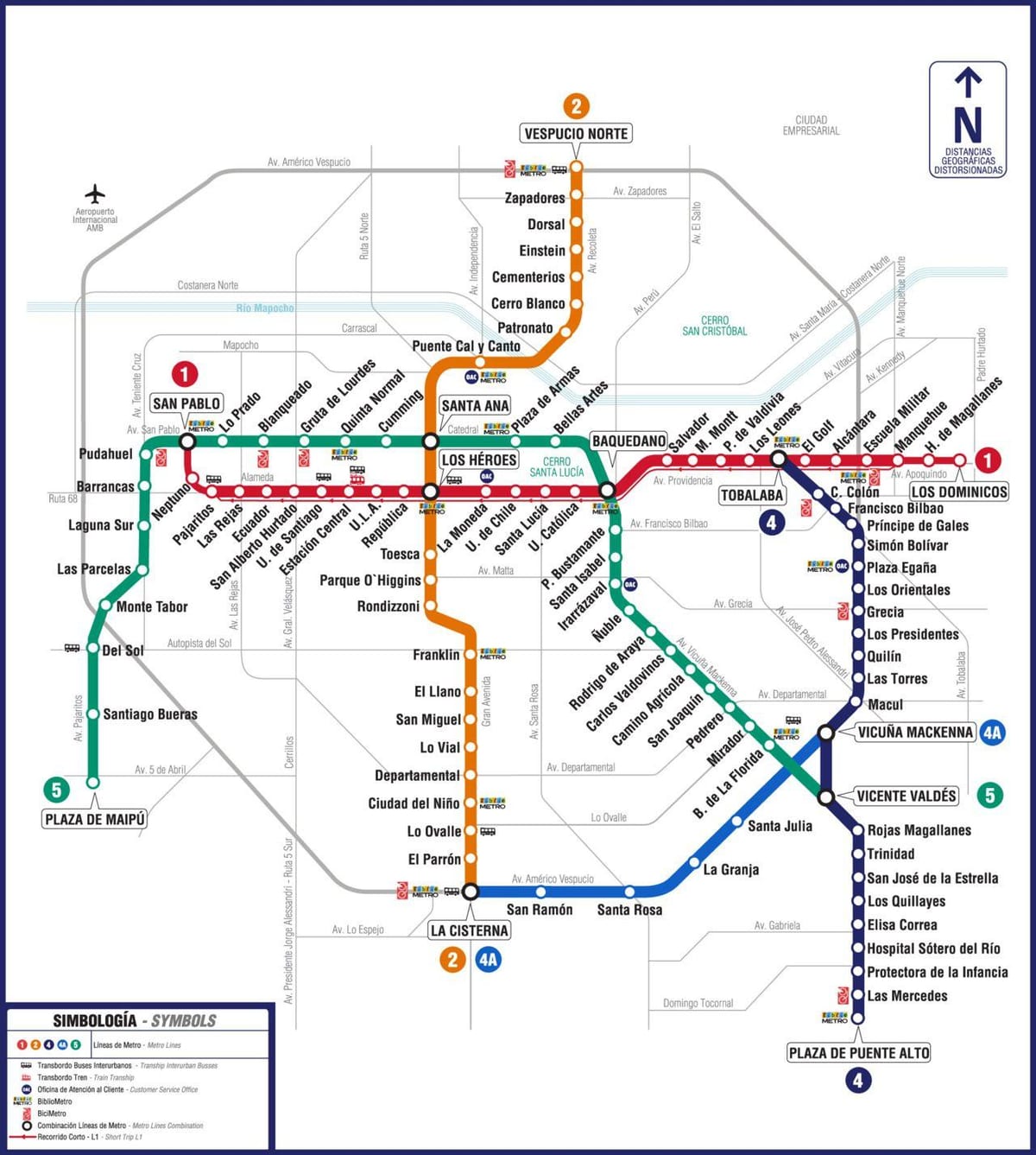 Mapa Čileu podzemnoj