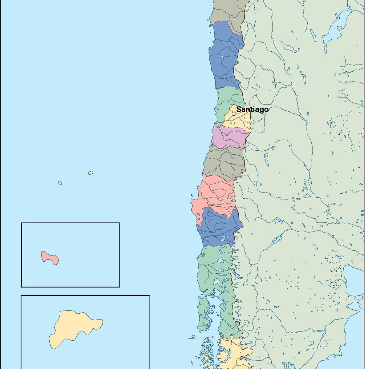 Mapa Čileu vektor