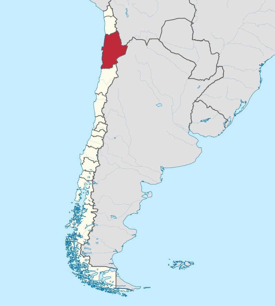 Mapa argentina Čileu