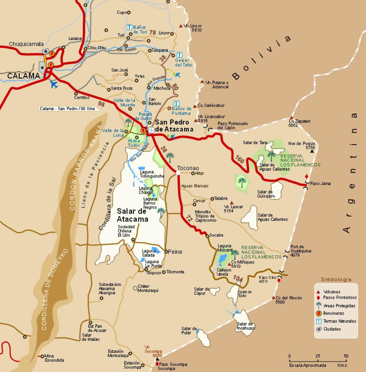 Mapa atakama Čileu
