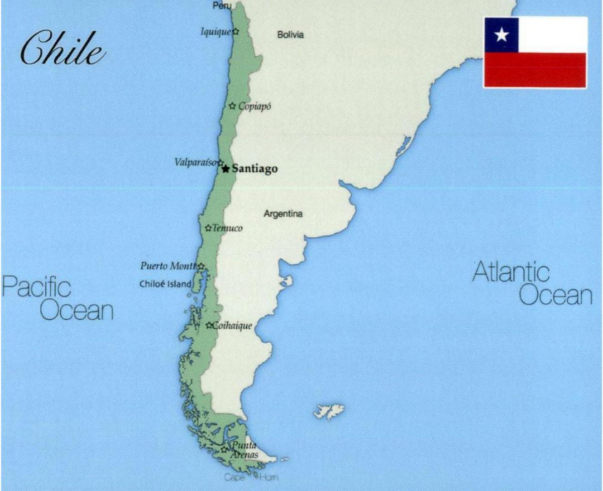 mapu grada Čileu