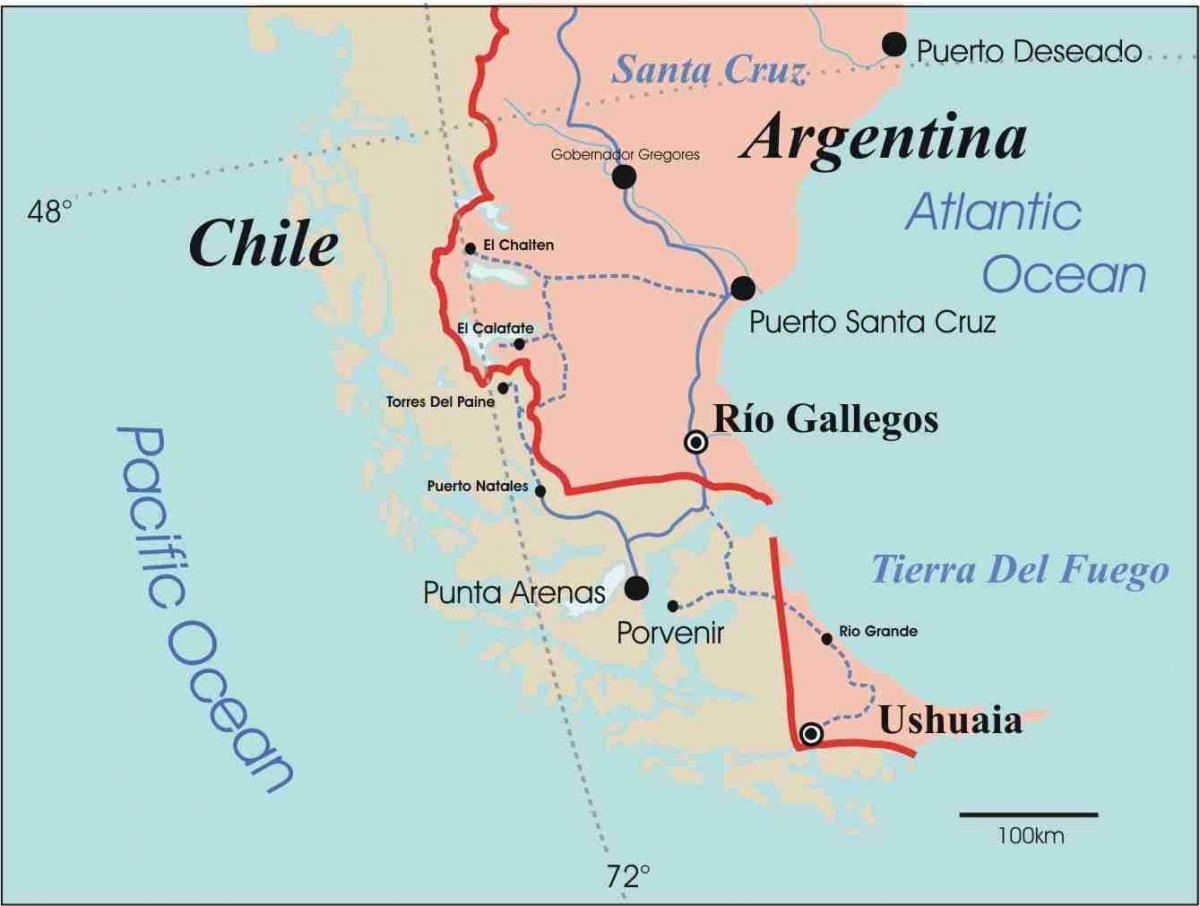 Mapi patagonije, Čile