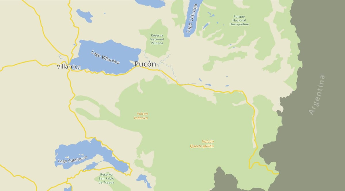 Mapa pucon Čileu