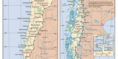 Mapa Čileu sa gradovima