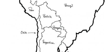 Mapa Čileu outlin