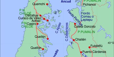 Mapa chiloe Čileu