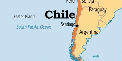Santiago de Čileu mapu