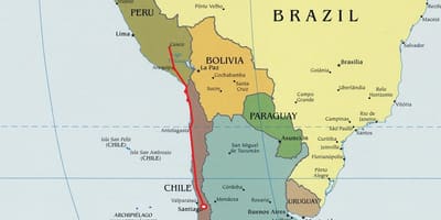 Mapa na sjeveru Čileu